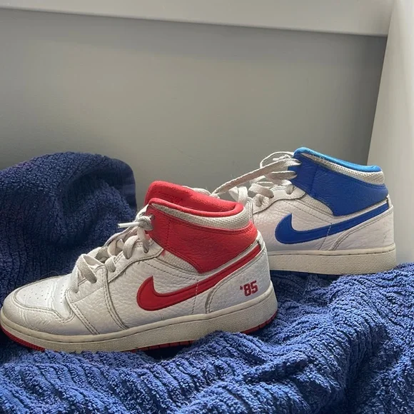 Jordan | Shoes | Jordan Mid 85 Red And Blue Youth | Poshmark display picture 1